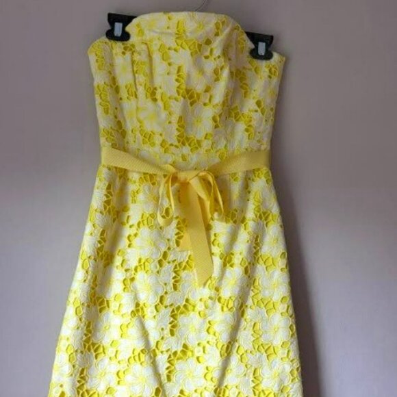 Vintage 90’s Lilly Pulitzer Sienna Phipps Kentucky Strapless Eyelet Dress - Picture 3 of 8